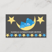 Blue Baby Sleeping Boy Beer Luier Raffle Tickets Informatiekaartje (Achterkant)