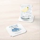 Blue Baby Sneakers Baby shower Kartonnen Onderzetters (Insitu)