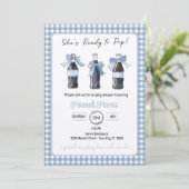 Blue Baby Soda Ready to POP Baby Shower  Kaart (Staand voorkant)