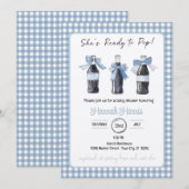 Blue Baby Soda Ready to POP Baby Shower  Kaart (Voorkant / Achterkant)