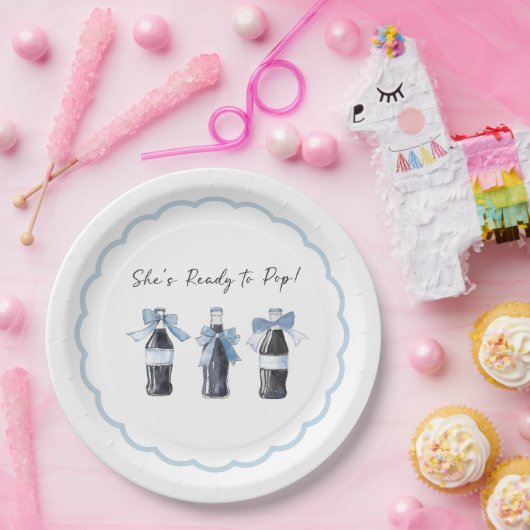 Blue Baby Soda Ready to POP! Papieren Bordje (Feest)