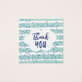 Blue Baby Sprinkle Dank je Labels voor een jongen Vierkante Visitekaartjes