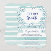Blue Baby Sprinkle Invitations for a Baby Boy Kaart (Voorkant / Achterkant)
