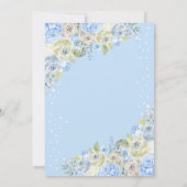 Blue Baby Sprinkle Umbrella Teddy Bear Baby shower Kaart (Achterkant)