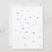 Blue Baby Stardust Sky Star Waterverf Baby shower Kaart (Achterkant)