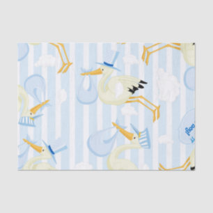 Blue Baby Stork Tissuepapier