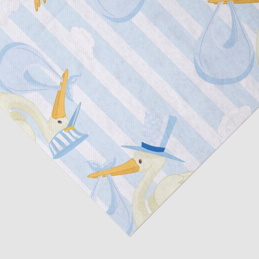 Blue Baby Stork Tissuepapier (Detail)