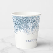 blue Baby's breath Baptism Papieren Bekers (Voorkant)