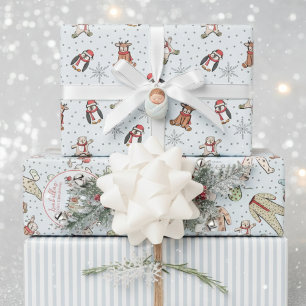 Blue Babys Eerste Kerstpyjama Inpakpapier Vel