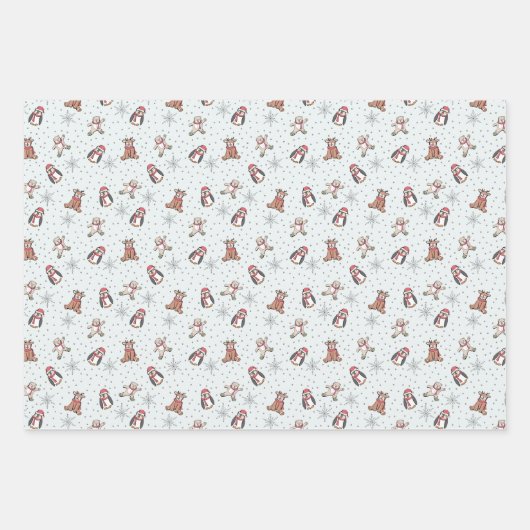 Blue Babys Eerste Kerstpyjama Inpakpapier Vel (Voorkant 3)