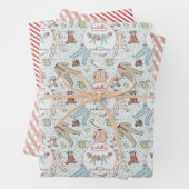 Blue Babys Eerste Kerstpyjama Inpakpapier Vel (In situ)