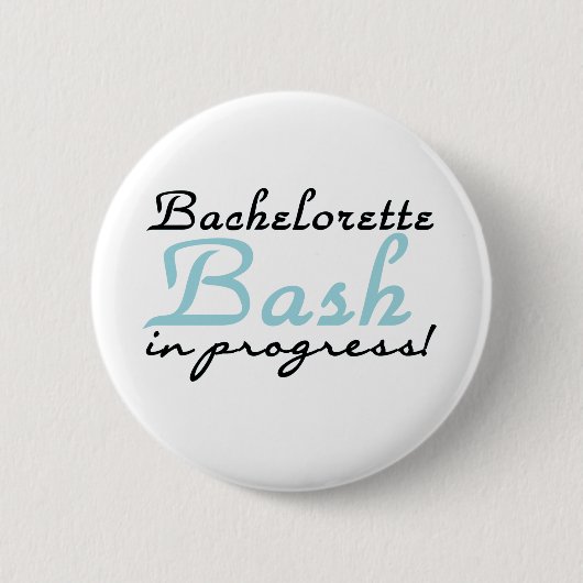 Blue Bachelorette Bash Ronde Button 5,7 Cm (Voorkant)