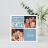 Blue Bachelorette Bridal Party fotokaarten Kaart (Staand voorkant)