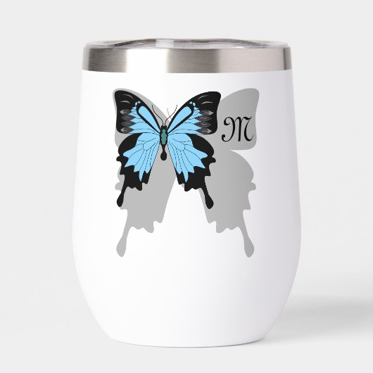 Blue Backed Butterfly Shadow Monogram (Achterkant)