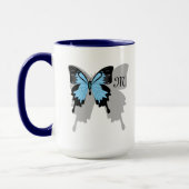 Blue Backed Butterfly Shadow Monogram Mok (Links)