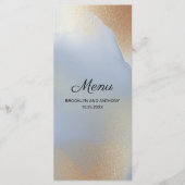 Blue Background Gold Texture Menu (Voorkant)