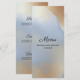 Blue Background Gold Texture Menu