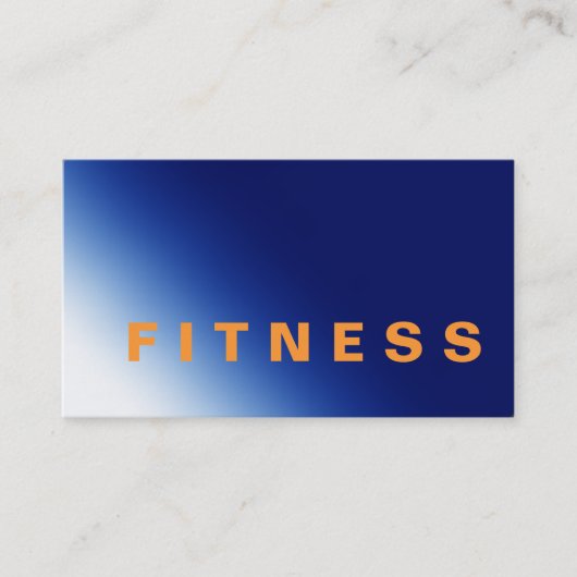 Blue Background Trainer Fitness Visitekaartje (Voorkant)
