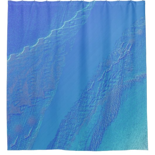 Blue Background Vanity Mirror Douchegordijn (Voorkant)