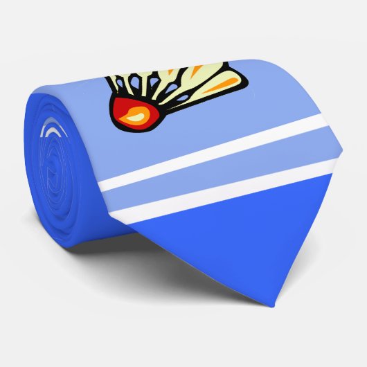 Blue Badminton Stropdas (Opgerold)