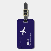 Blue BagTag voor vliegtuigbagage Bagagelabel (Voorkant verticaal)