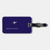 Blue BagTag voor vliegtuigbagage Bagagelabel (Achterkant horizontaal)