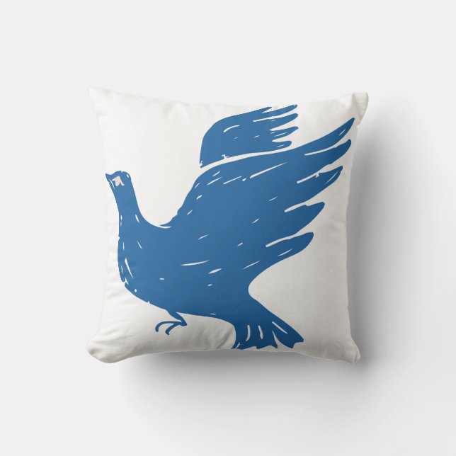 Blue bairds pillow kussen (Voorkant)
