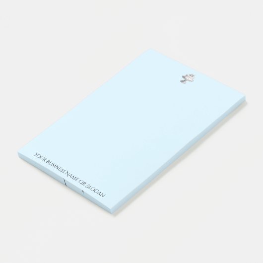 Blue Bakery Business Elegant Cake Custom Text Post-it® Notes (Schuin)