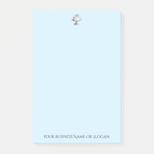 Blue Bakery Business Elegant Cake Custom Text Post-it® Notes (Voorkant)