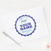 Blue Bakery Label Keuken Sticker (Envelop)