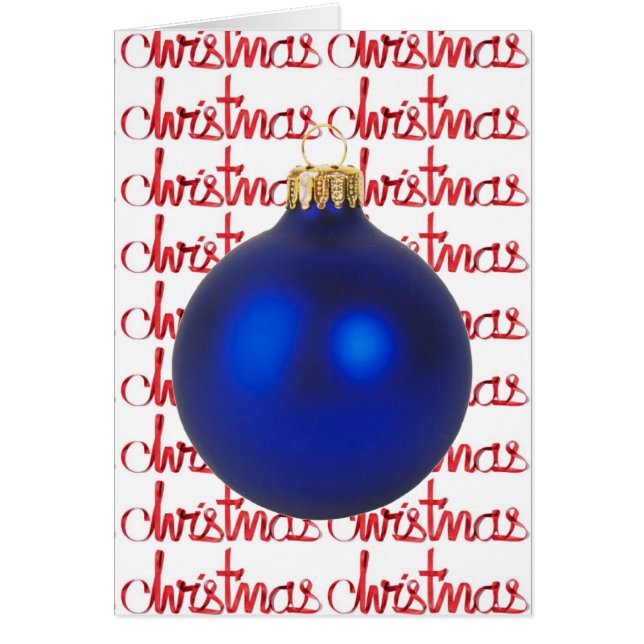 Blue Ball-kerstdecoratie Red Ribbon Holiday (Voorkant)