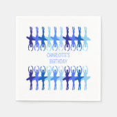 Blue Ballerina Custom Birthday Servet (Voorkant)