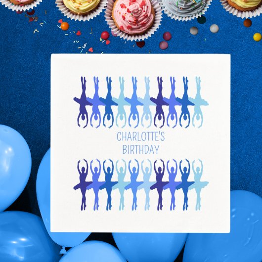 Blue Ballerina Custom Birthday Servet