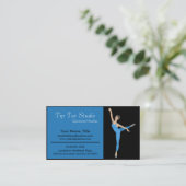 Blue Ballerina Dancer - Visitekaartjes (Staand voorkant)