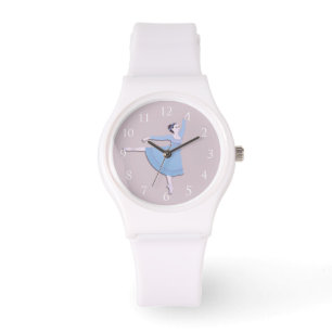 Blue Ballerina Horloge