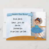 Blue Ballerina Invitation Kaart (Voorkant)