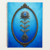 Blue Ballerina Stone Flower Notebook Planner (Voorkant)