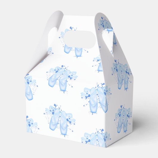 Blue Ballet Birthday Pointe Shoes Bedankdoosjes (Achterkant)