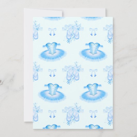 Blue Ballet Birthday Pointe Shoes Kaart (Achterkant)