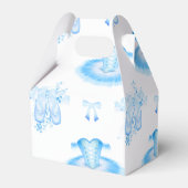 Blue Ballet Birthday Tutu & Pointe Shoes Bedankdoosjes (Achterkant)