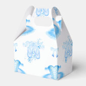 Blue Ballet Birthday Tutu & Pointe Shoes Bedankdoosjes (Voorkant Zijde)