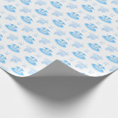 Blue Ballet Birthday Tutu & Pointe Shoes Cadeaupapier (Hoek)