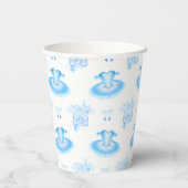 Blue Ballet Birthday Tutu & Pointe Shoes Papieren Bekers (Achterkant)