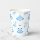 Blue Ballet Birthday Tutu & Pointe Shoes Papieren Bekers (Rechts)