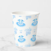 Blue Ballet Birthday Tutu & Pointe Shoes Papieren Bekers (Voorkant)