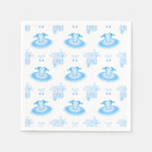 Blue Ballet Birthday Tutu & Pointe Shoes Servet (Voorkant)