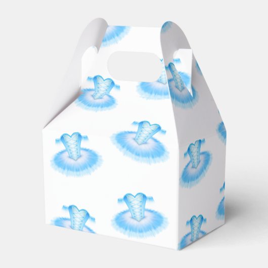 Blue Ballet Birthday Tutu Waterverf Bedankdoosjes (Voorkant Zijde)
