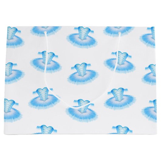 Blue Ballet Birthday Tutu Waterverf Groot Cadeauzakje (Voorkant)