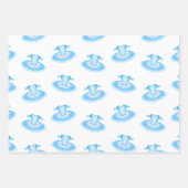 Blue Ballet Birthday Tutu Waterverf Inpakpapier Vel (Voorkant 3)