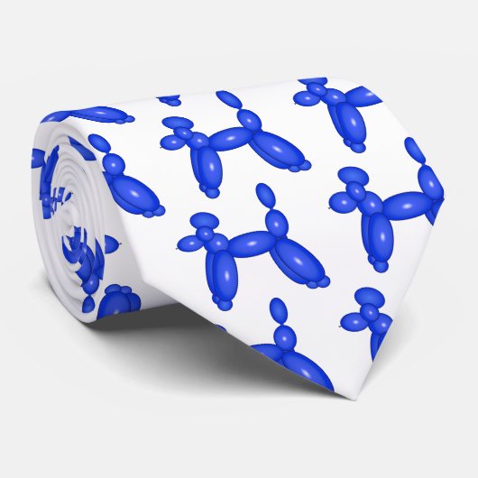 Blue Balloon Animal Dog Stropdas (Opgerold)